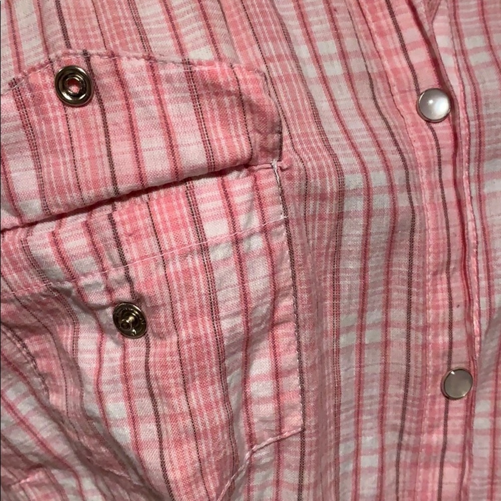 Pink plaid button down - Picture 5 of 8